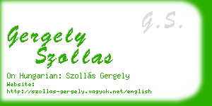 gergely szollas business card