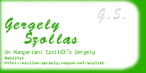 gergely szollas business card